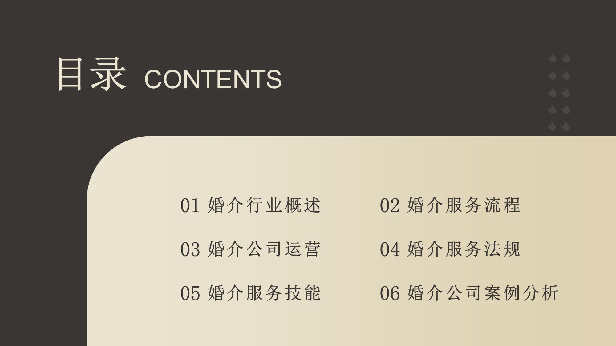 婚介公司專業(yè)服務(wù)與運營知識培訓(xùn)